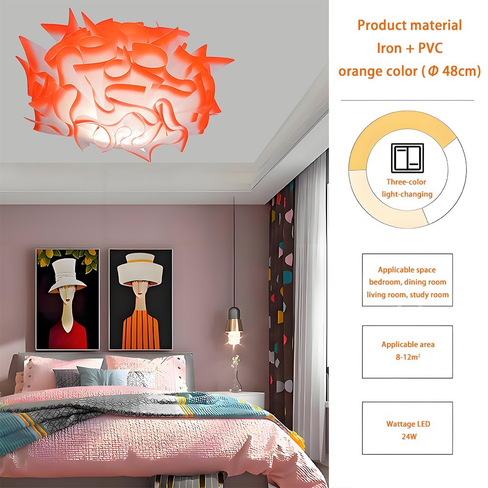 Bedroom Ceiling Lamp Simple Nordic Creative Petal Bedroom Chandelier Ins Net Red lamp Ceiling Lights