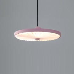 Modern LED Restaurant Round Pendant Light High Grade Pleated Bar Chandelier Table Bedroom Bedside Ceiling Pendant Lamp