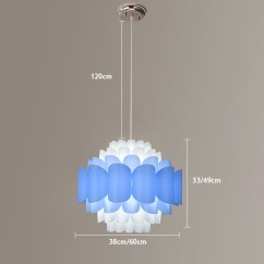 Lotus Dining Room Chandelier Modern DIY Plastic North European Restaurant Ceiling Pendant Lights