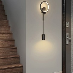 Modern LED Stairs Aisle Wall Lamp for Living Room Bedroom Bedside with Spotlight Wall Sconce Home Decor Lighting Fixture