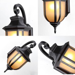 Outdoor Porch Wall Lights Anti American Loft Water-Proof Garden Wall Sconces Indoor Corridor Hallway Balcony Wall Lighting Fix