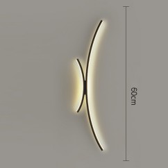 Modern Bent Strip Bedside Wall Lamp Bedroom Background Corridor Balcony Staircase Wall lighting Fixture