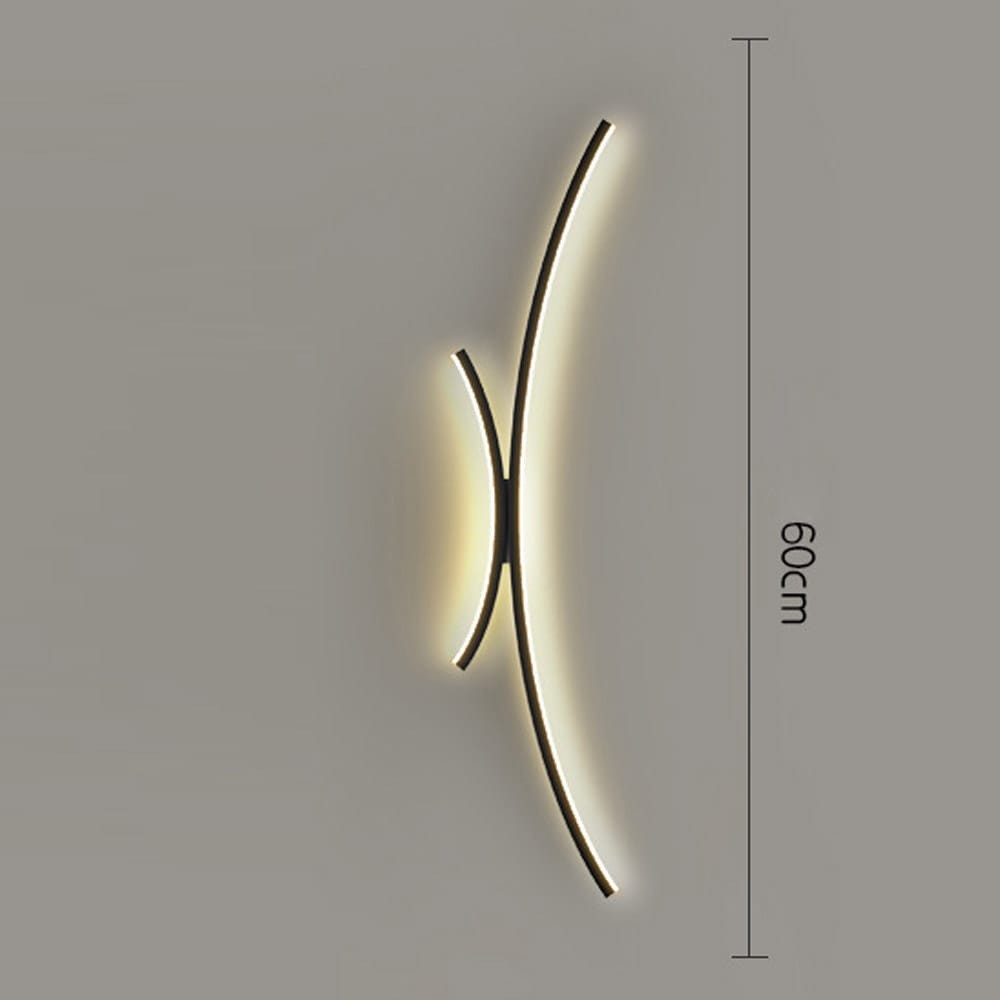 Modern Bent Strip Bedside Wall Lamp Bedroom Background Corridor Balcony Staircase Wall lighting Fixture