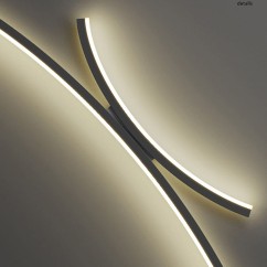 Modern Bent Strip Bedside Wall Lamp Bedroom Background Corridor Balcony Staircase Wall lighting Fixture