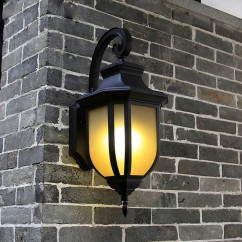 Outdoor Porch Wall Lights Anti American Loft Water-Proof Garden Wall Sconces Indoor Corridor Hallway Balcony Wall Lighting Fix