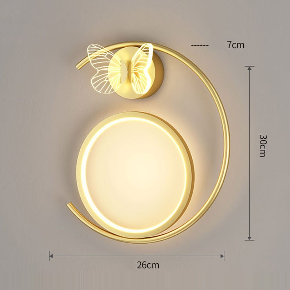 LED Modern Butterfly Bedside Wall Lamp Bedroom Background Corridor Balcony Staircase Wall lighting Fixture