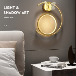 LED Modern Butterfly Bedside Wall Lamp Bedroom Background Corridor Balcony Staircase Wall lighting Fixture