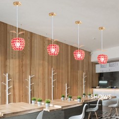 Modern Crystal Apple Chain Pendant Light Restaurant Bar Counter Chandelier Dining Room Corridor Balcony Hanging  Lamp