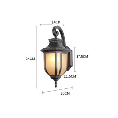 Outdoor Porch Wall Lights Anti American Loft Water-Proof Garden Wall Sconces Indoor Corridor Hallway Balcony Wall Lighting Fix