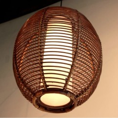 Rattan Restaurant Pendant Light Southeast Asia Corridor Coffeee House Hanging Lamp