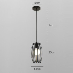 Modern Metal Cage Dining Room Pendant Lamp Restaurant Pendant Light Bar Cafe Kitchen Hallway Pendant Lamps