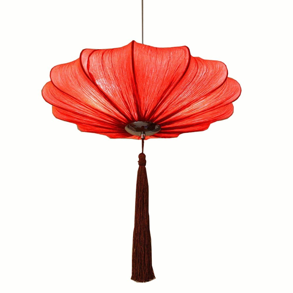 Modern Restaurant Pendant Light Chinese-Style Fabric Imitation Antique Tea House Corridor Lantern for Hotel