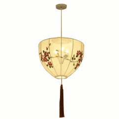 Chinese Hand-Painted Palace Lanterns Restaurant Pendant Light Balcony Corridor Hanging Lamp Pastoral Birds Bedroom Droplight