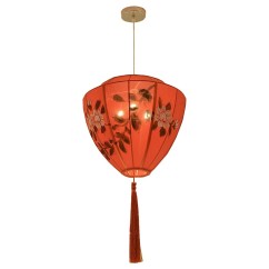 Chinese Hand-Painted Palace Lanterns Restaurant Pendant Light Balcony Corridor Hanging Lamp Pastoral Birds Bedroom Droplight