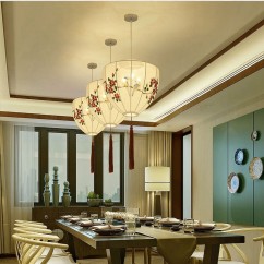 Chinese Hand-Painted Palace Lanterns Restaurant Pendant Light Balcony Corridor Hanging Lamp Pastoral Birds Bedroom Droplight