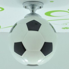 Glass Ceiling Lighting Boys Football Basketball Bedroom Children Room Ceiling Lamp