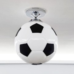 Glass Ceiling Lighting Boys Football Basketball Bedroom Children Room Ceiling Lamp