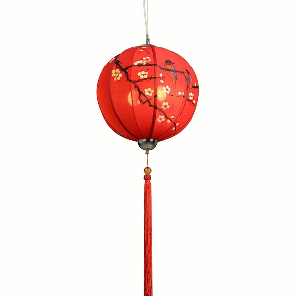 Chinese Hand-Painted Pumpkin Restaurant Pendant Light Balcony Corridor Hanging Lamp Pastoral Birds Bedroom Pendant Lamps