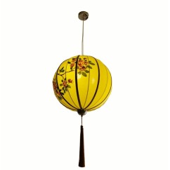 Chinese Hand-Painted Pumpkin Restaurant Pendant Light Balcony Corridor Hanging Lamp Pastoral Birds Bedroom Pendant Lamps