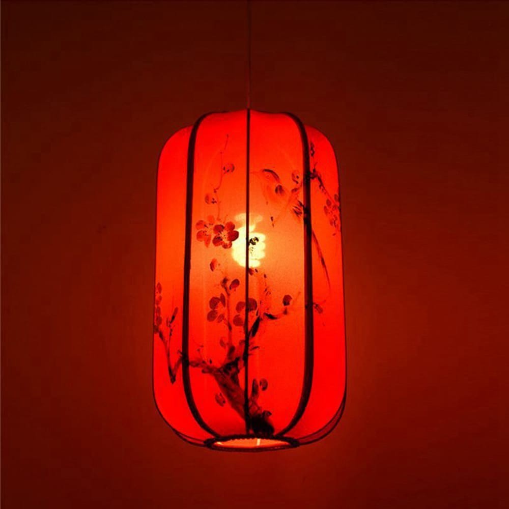 Chinese Hand-Painted Lanterns Restaurant Pendant Light Balcony Corridor Hanging Lamp Pastoral Birds Bedroom Pendant Lamps