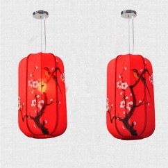 Chinese Hand-Painted Lanterns Restaurant Pendant Light Balcony Corridor Hanging Lamp Pastoral Birds Bedroom Pendant Lamps