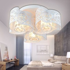 Modern Romantic Bedroom Ceiling Lamp Painted Metal Windmill Hollow Out Living Room Parlor Ceiling Chandelier Light