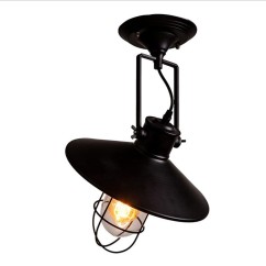 Industrial Balcony Ceiling Lamps Metal Cage Country Dining Room Ceiling Light Corridor Hallway Ceiling Lighting Fixtures