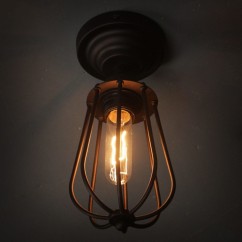 Industrial Metal One Heads Grapefruit Corridor Ceiling Lamp Hallway Balcony American Country Rustic Ceiling Lights