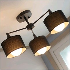 Modern Bedroom Fabric Ceiling Lamp Living Room Simple Dining Room Bar Counter Balcony Country Rustic Ceiling Lighting Fixtures