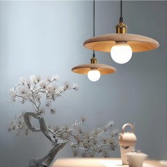 Natural Wood Pendant Light, Suitable for Dining Room, Living Room, and Bedroom, Modern Minimalist Style