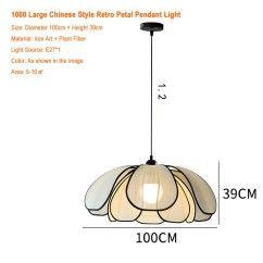 29 Petal Pendant Light, Beige, Suitable for Dining Room, Tea Room, Bar Counter, E27 Light Source oovov.com img 7