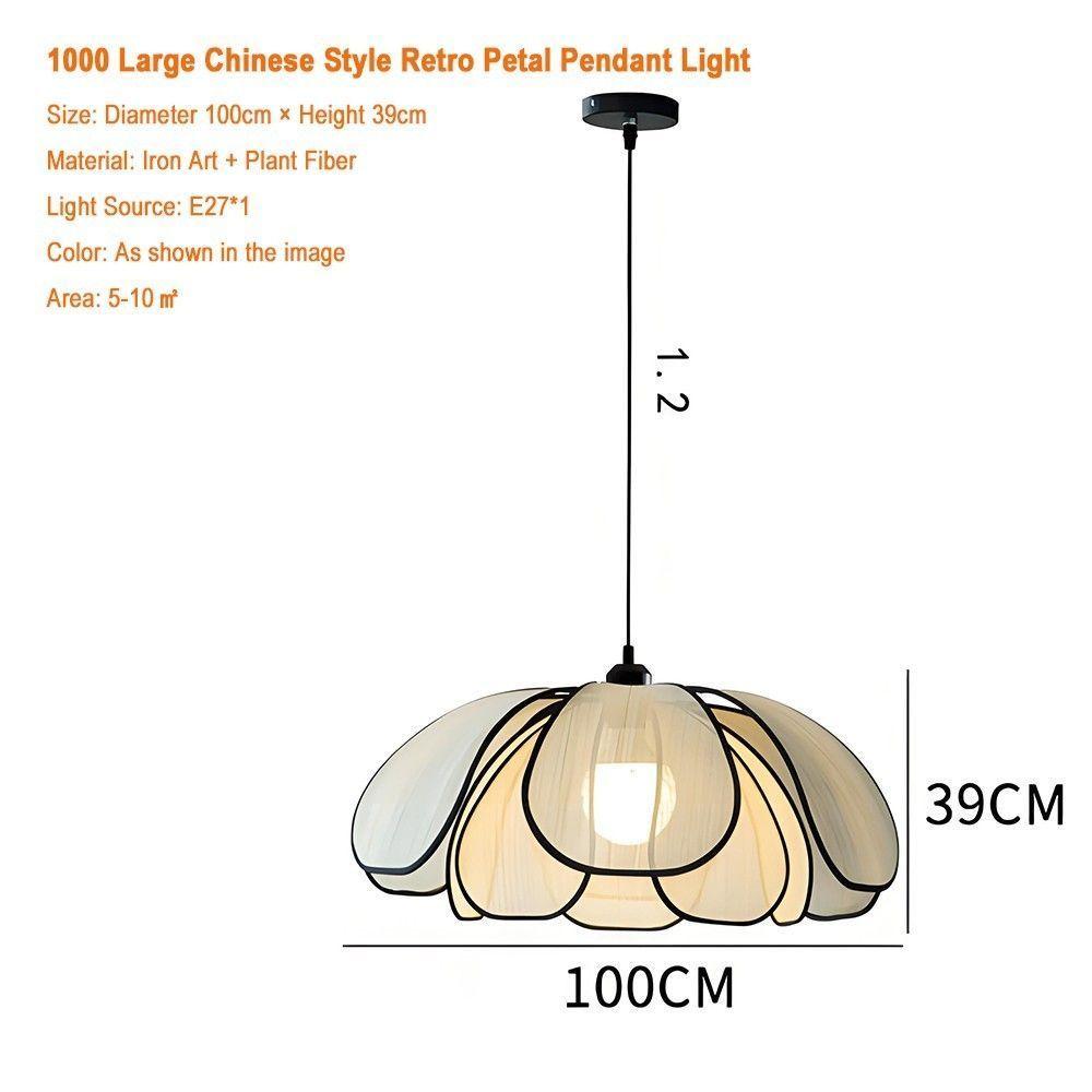 29 Petal Pendant Light, Beige, Suitable for Dining Room, Tea Room, Bar Counter, E27 Light Source oovov.com img 7