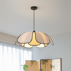 Petal Pendant Light, Beige, Suitable for Dining Room, Tea Room, Bar Counter, E27 Light Source