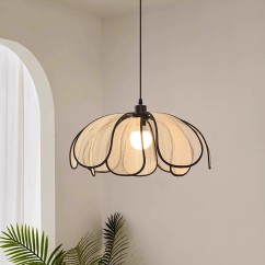 Petal Pendant Light, Beige, Suitable for Dining Room, Tea Room, Bar Counter, E27 Light Source