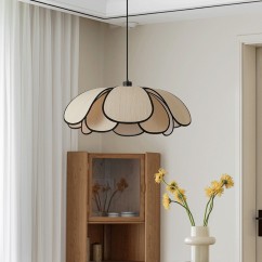 Petal Pendant Light, Beige, Suitable for Dining Room, Tea Room, Bar Counter, E27 Light Source