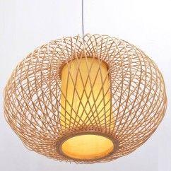 37 South Asian Bamboo Pumpkin Dining Room Pendant Lamp Country Rustic Hanging Lamps oovov.com img 5