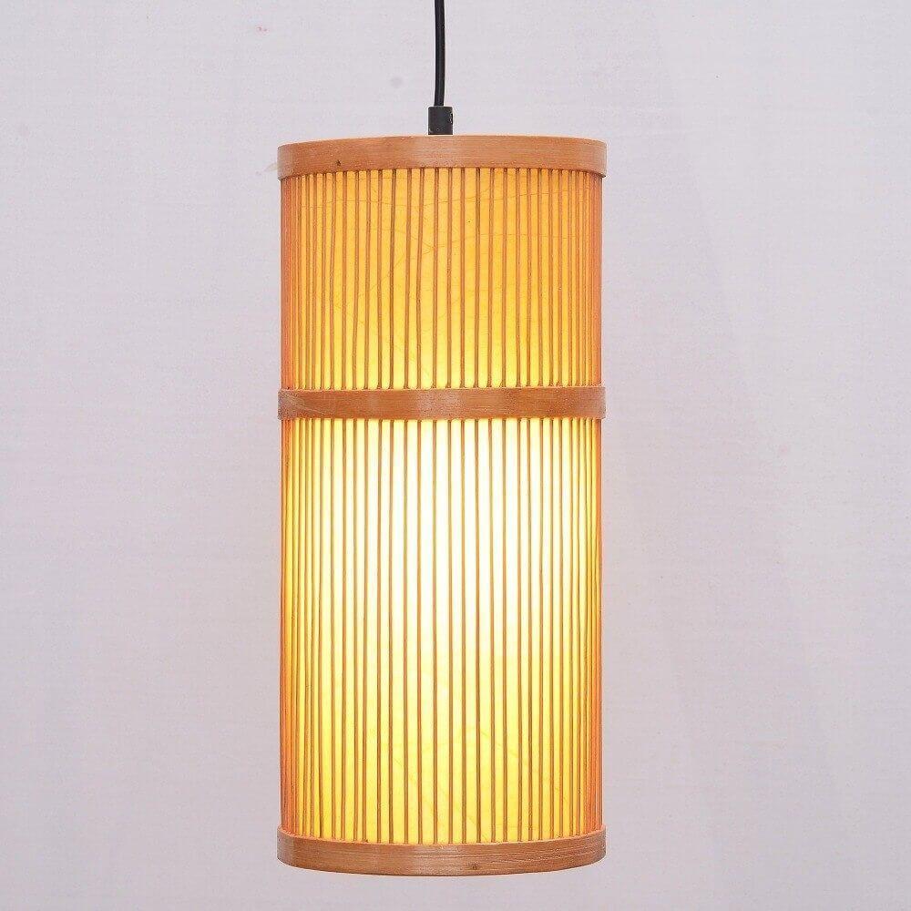 38 South Asian Bamboo Cylinder Japanese Restaurant Pendant Lights, Country Rustic Hanging Lamps oovov.com img 1