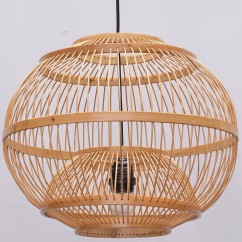 South Asian Bamboo Lantern Dining Room Pendant Lamp Japanese Restaurant Pendant Lights Country Rustic Hanging Lamps