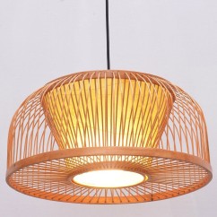 South Asian Bamboo Dining Room Pendant Lamp Hand-Made Japanese Restaurant Pendant Lights Country Rustic Hanging Lamps