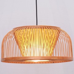 South Asian Bamboo Dining Room Pendant Lamp Hand-Made Japanese Restaurant Pendant Lights Country Rustic Hanging Lamps