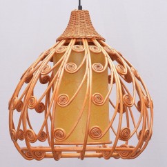 South Asian Rattan Dining Room Pendant Lamp Hand-Made Japanese Restaurant Pendant Lights Country Rustic Hanging Lamps