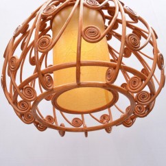 South Asian Rattan Dining Room Pendant Lamp Hand-Made Japanese Restaurant Pendant Lights Country Rustic Hanging Lamps