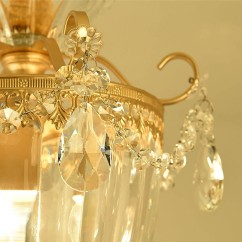 Modern Crystal Bedroom Pendant Lamps American Dining Room Golden Metal Ceiling Lamp Light Hallway Porch Hanging Lights