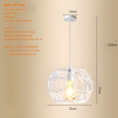 Modern Minimalist Pendant Light Iron Art E27 Bulb Adjustable Suspension for Dining Room Kitchen Bedroom Lighting