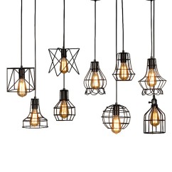 Multiple Modern Minimalist Iron Pendant Lights for Dining Room, Kitchen, and Bedroom