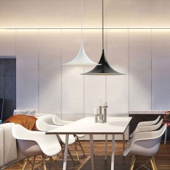 Modern Minimalist Aluminum Pendant Light for Dining Room, Kitchen, Bedroom with Adjustable Cord