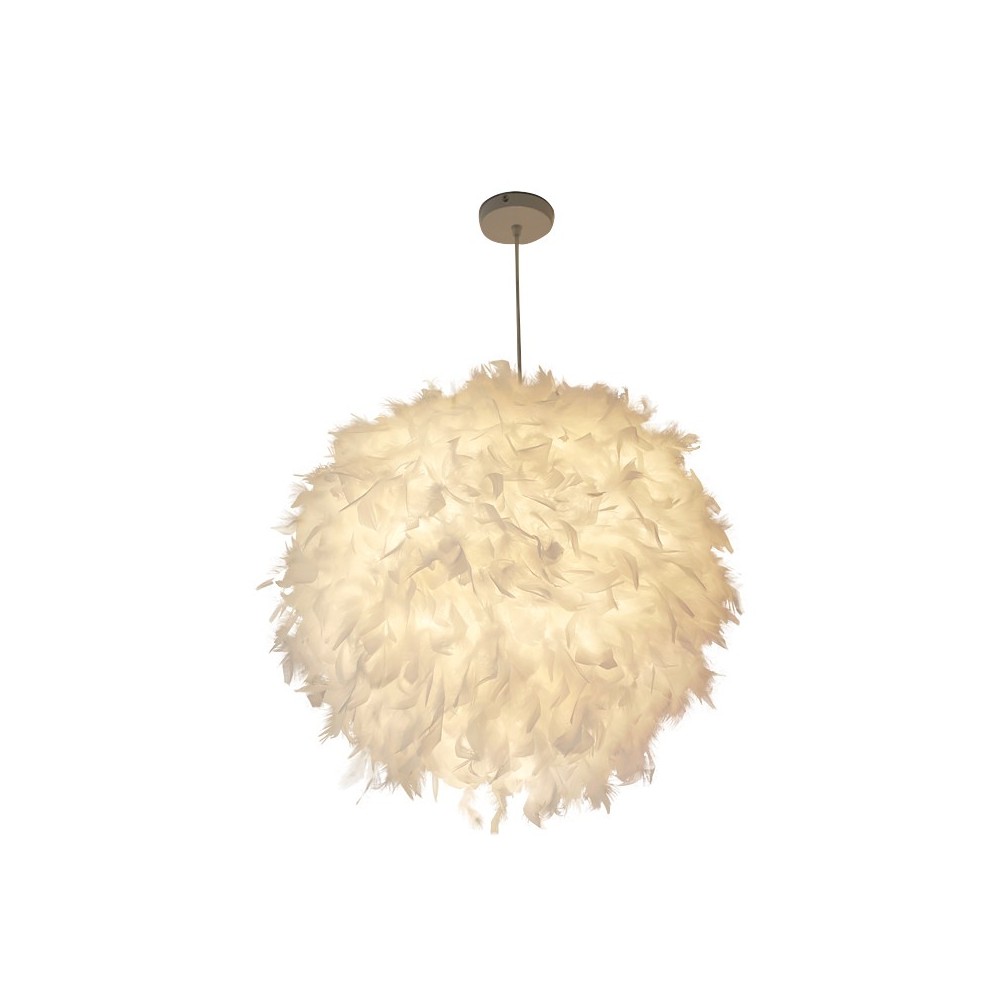 Feather Ball Bedroom Pendant Lamp Creative Study Room Pendant Light Kids Room Pendant Lights