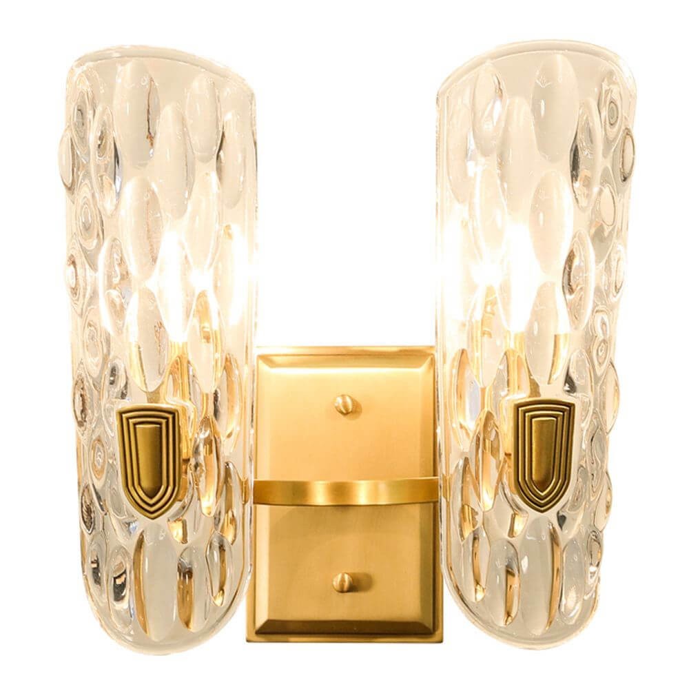 Modern American Copper Living Room Wall Light Stair Case Shield Shade Mirror Front Wall Lamp Corridor Hallway Balcony Wall Light