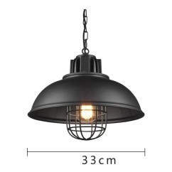 Retro Iron Pendant Light | E27 Socket | Adjustable Chain Length | Suitable for Bar Counter, Dining Room, Coffee Shop