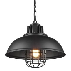 Retro Iron Pendant Light | E27 Socket | Adjustable Chain Length | Suitable for Bar Counter, Dining Room, Coffee Shop